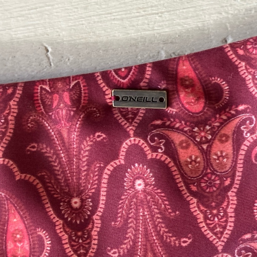 Women's Red Patterned Shorts - Picture 5 of 7